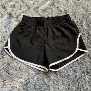 Black and White Workout Shorts